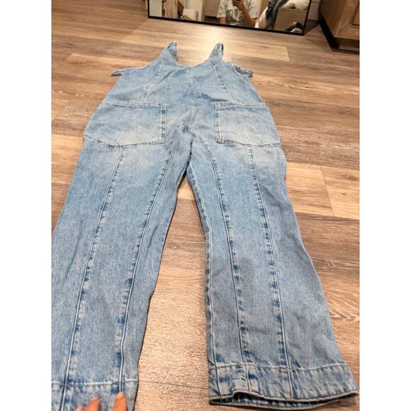 We The Free High Roller Denim Overalls Jumpsuit Small - Picture 3 of 9